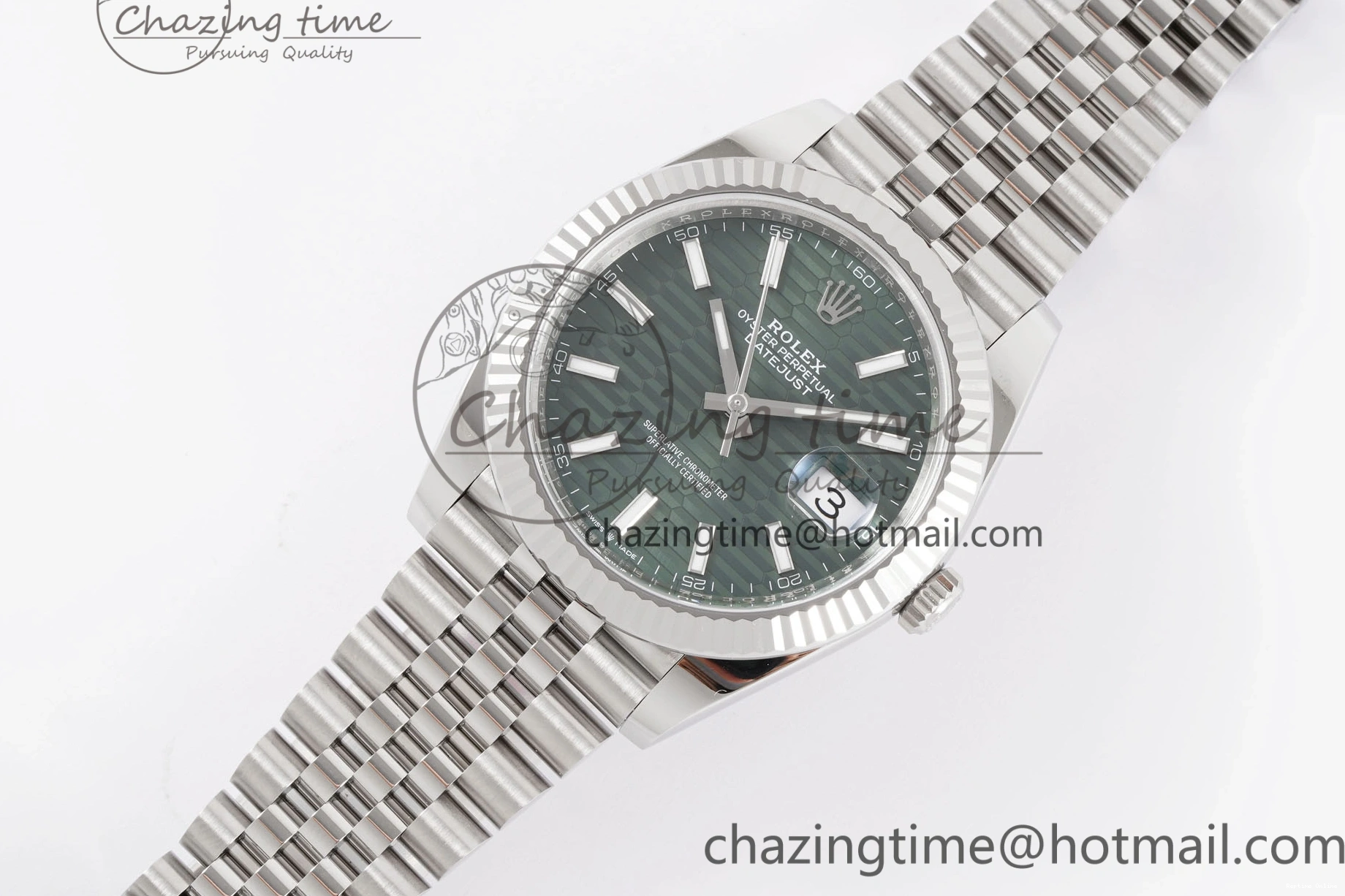 0218 DateJust 41 126234 Clean 1:1 Best Edition 904L Steel Green Textured Dial on Jubilee Bracelet VR OdorResistant 1995